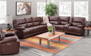 DeMarco Power Reclining Leather Sectional